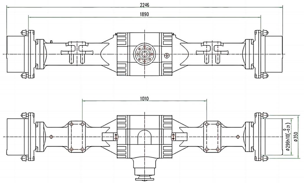 Rock Drilling Vehicle Axle