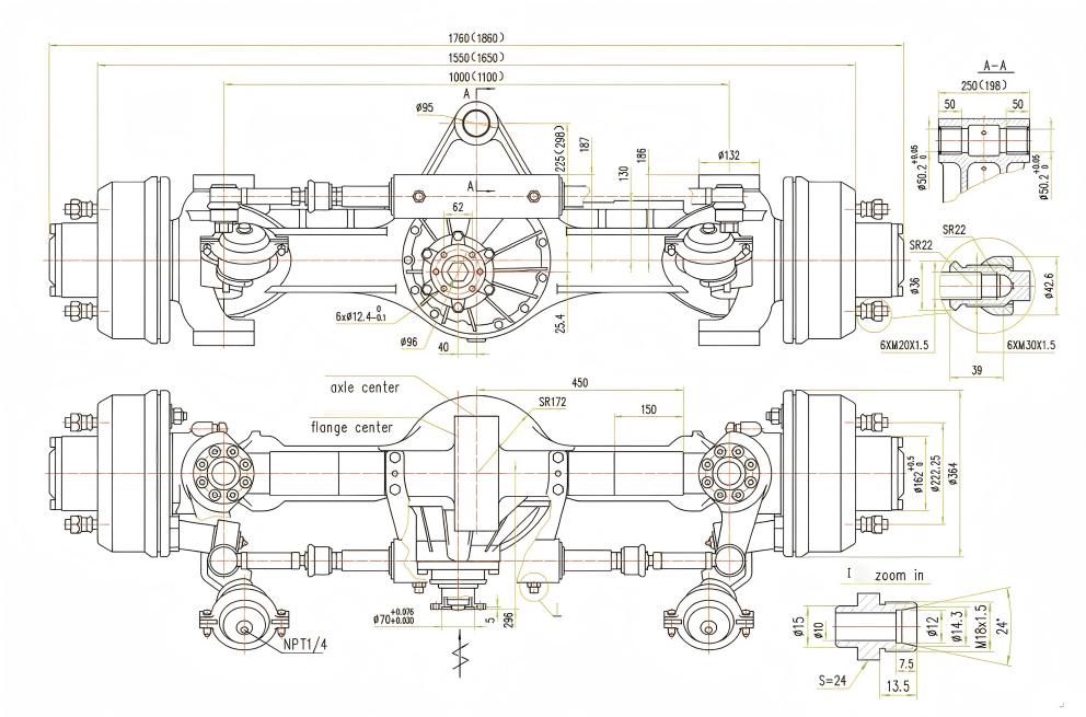 6.5 Ton Wheel Excavator Axle 6.5 Ton Wheel Excavator Axle