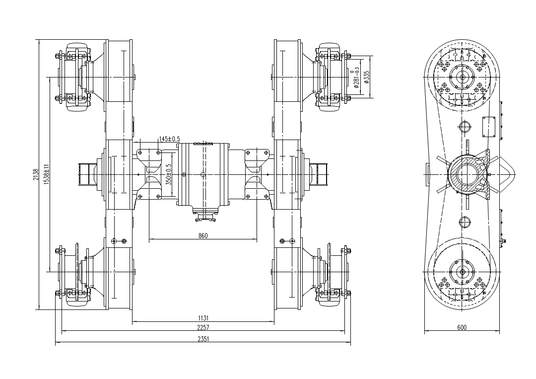 Ведущий мост грейдера мощностью 270 л.с. Ведущий мост грейдера мощностью 270 л.с.