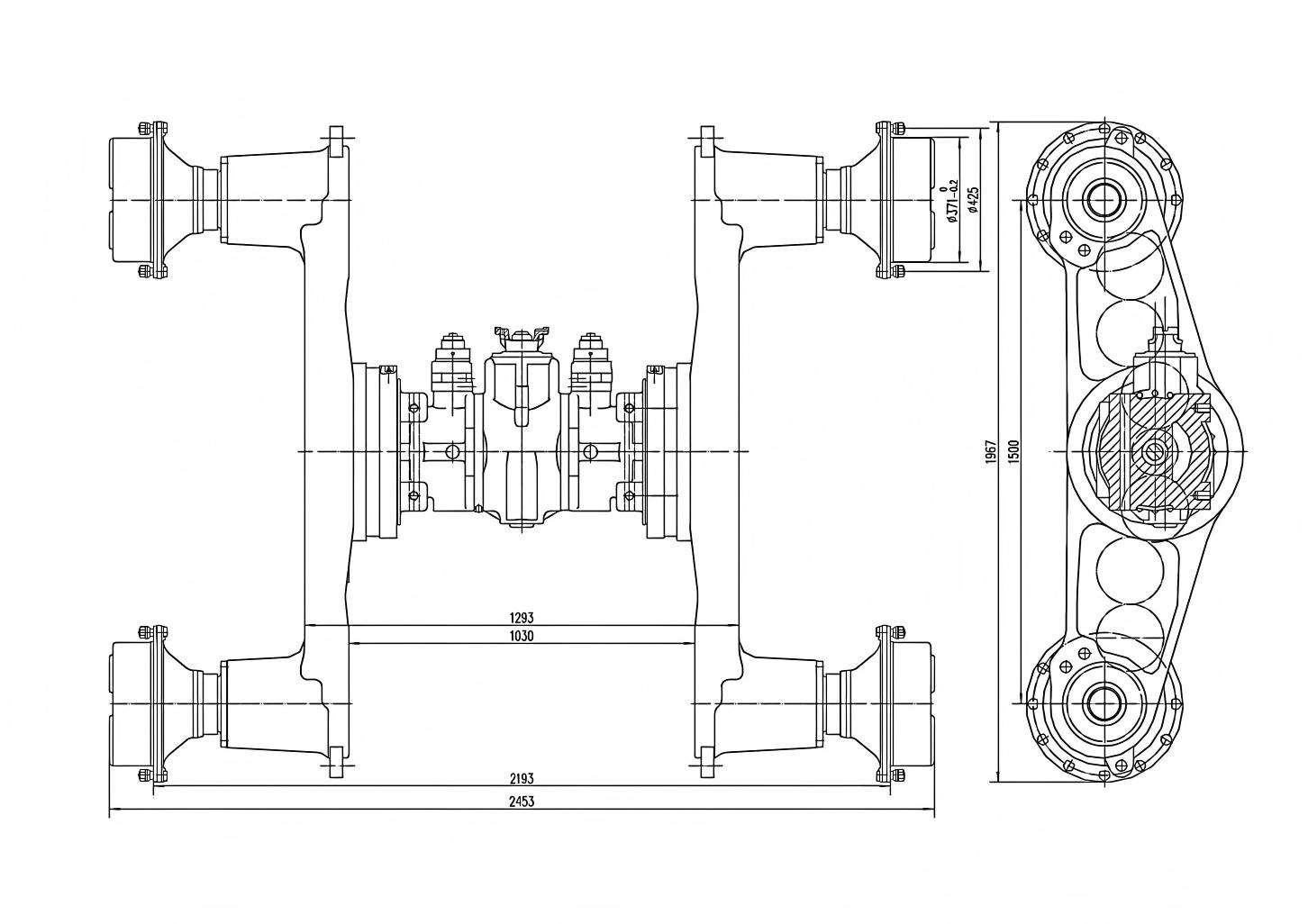 Logging Skidder Drive Axle