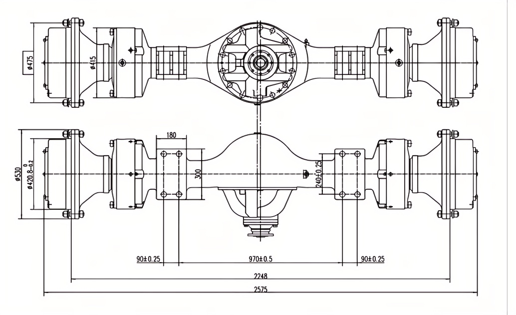Loader Wet Brake Axle