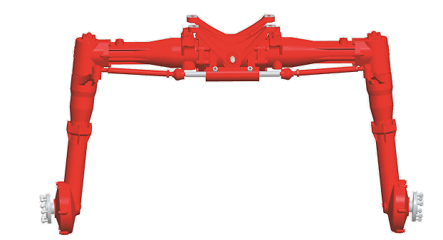 Spraying Locomotive Front Drive Axle