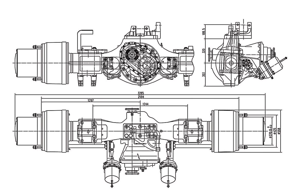 Trục xe tải khai thác mỏ Trục xe tải khai thác mỏ