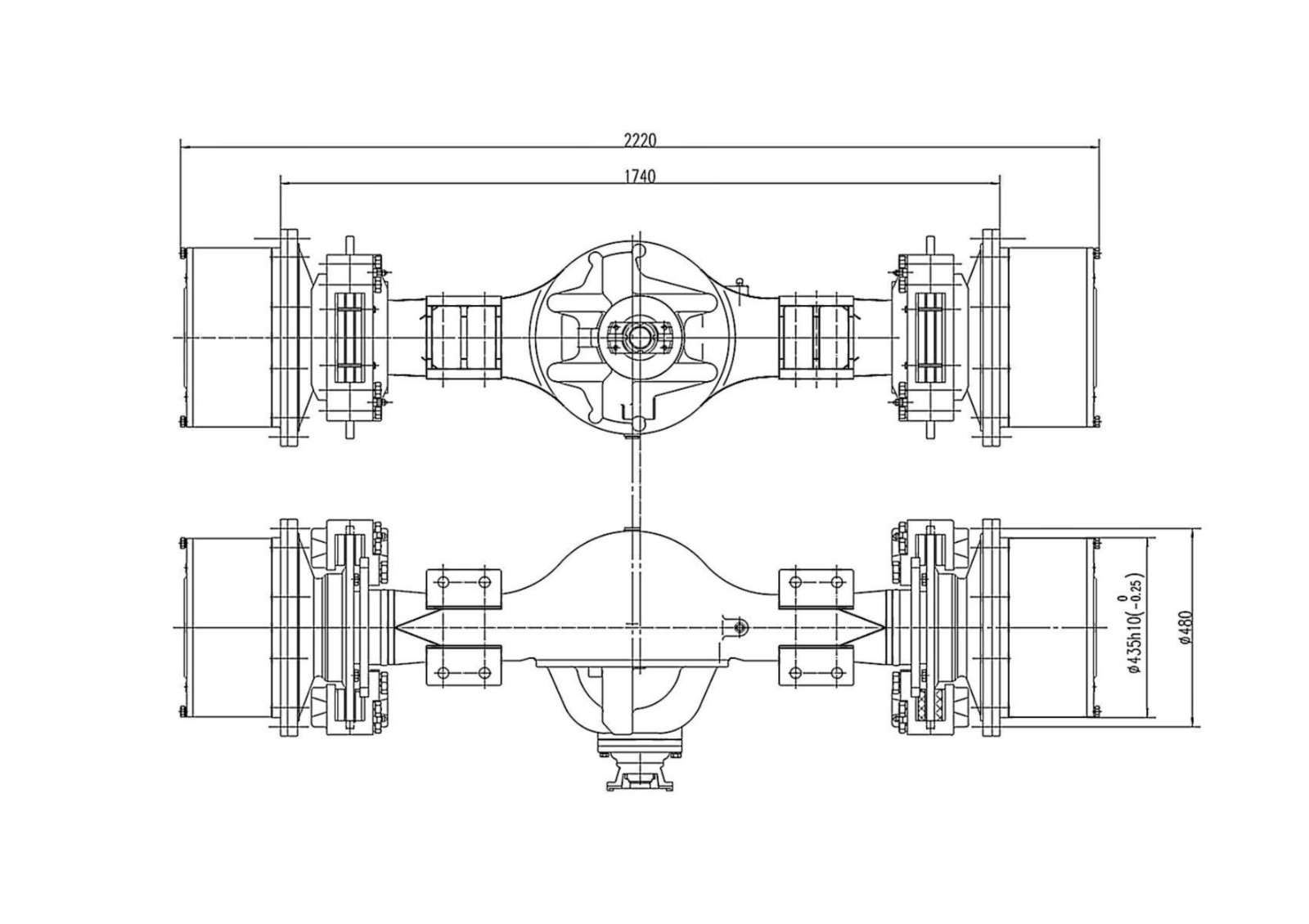 26 طن الطريق الأسطوانة المحور