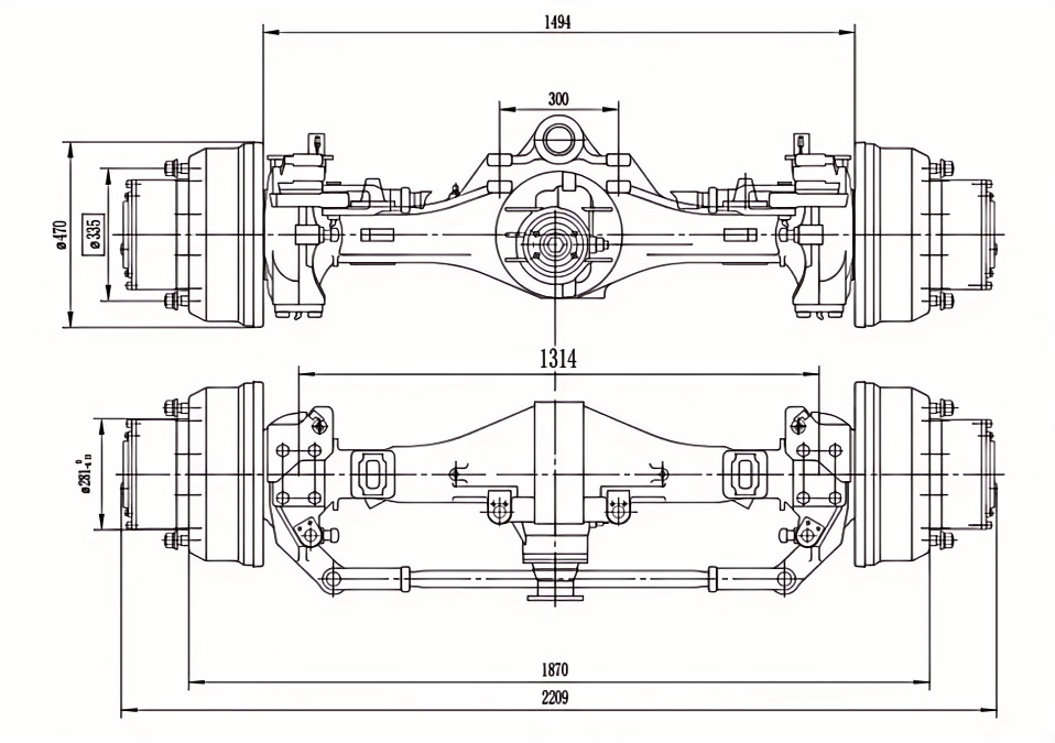 10 Ton Wheel Excavator Axle 10 Ton Wheel Excavator Axle