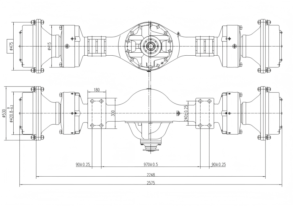 Loader Wet Brake Drive Axle