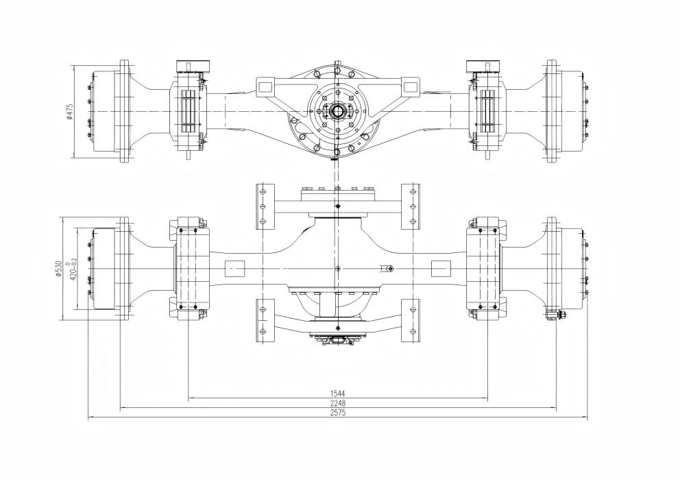 محور محرك اللودر المتأرجح