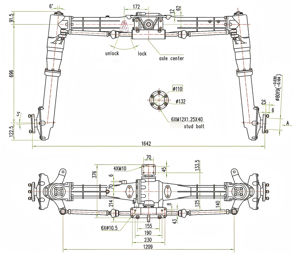 25 HP Spraying Locomotive Drive Axle