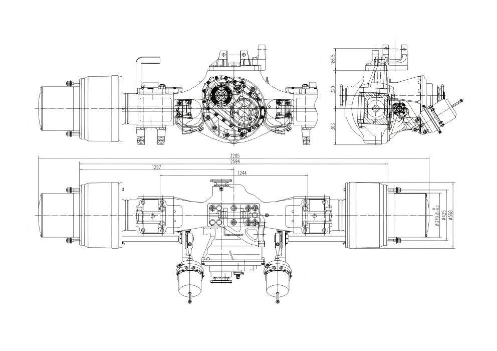 50 طن شاحنة التعدين محرك المحور