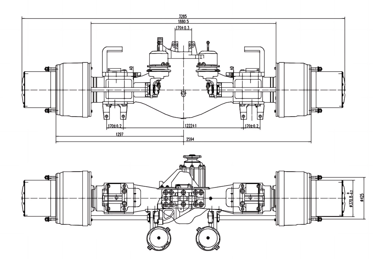 Ведущий мост карьерного самосвала Ведущий мост карьерного самосвала