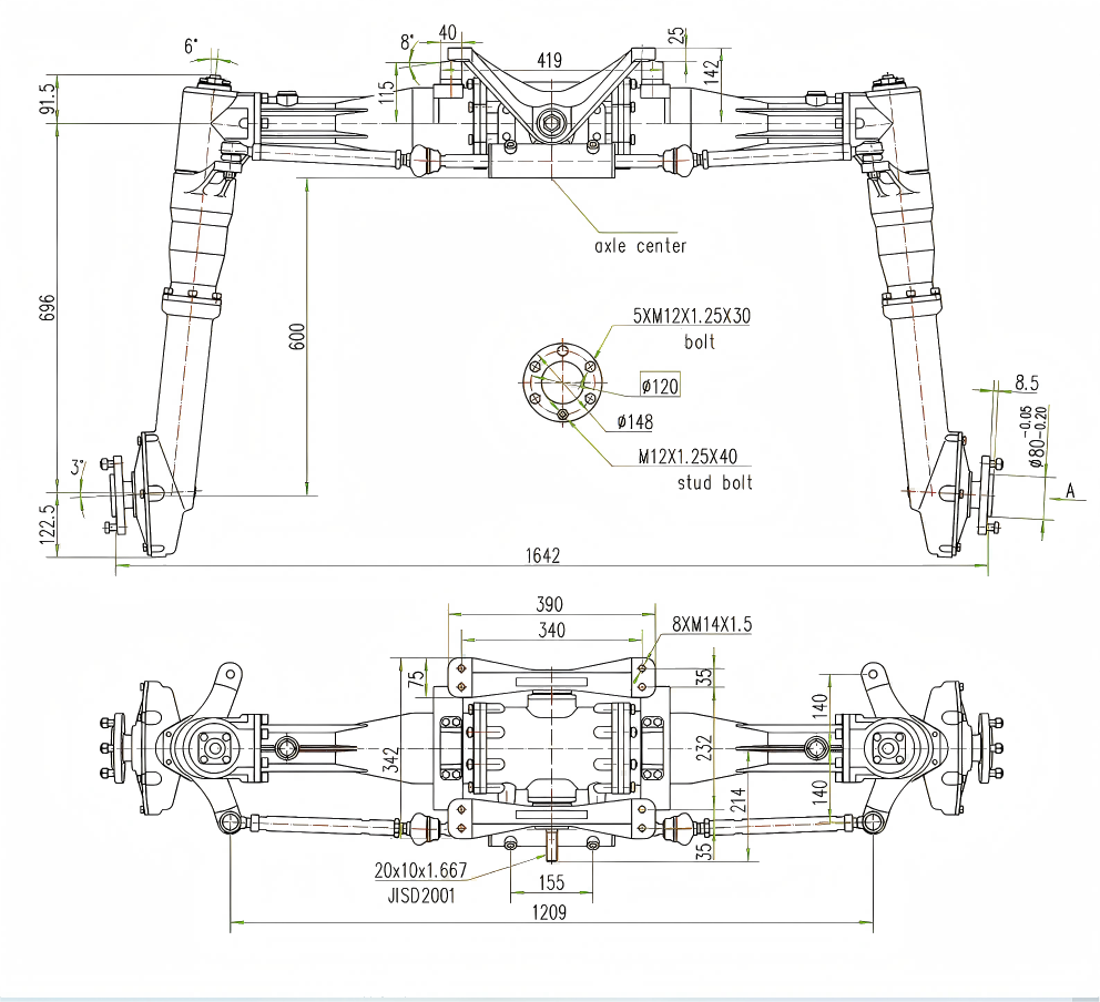 Spraying Locomotive Front Drive Axle