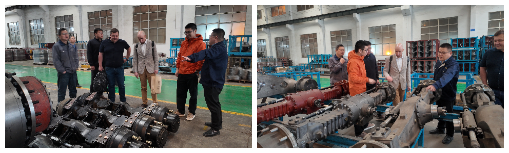 Russian Customers Visit Our Factory, Recognize Backhoe Loader Axle Strength
