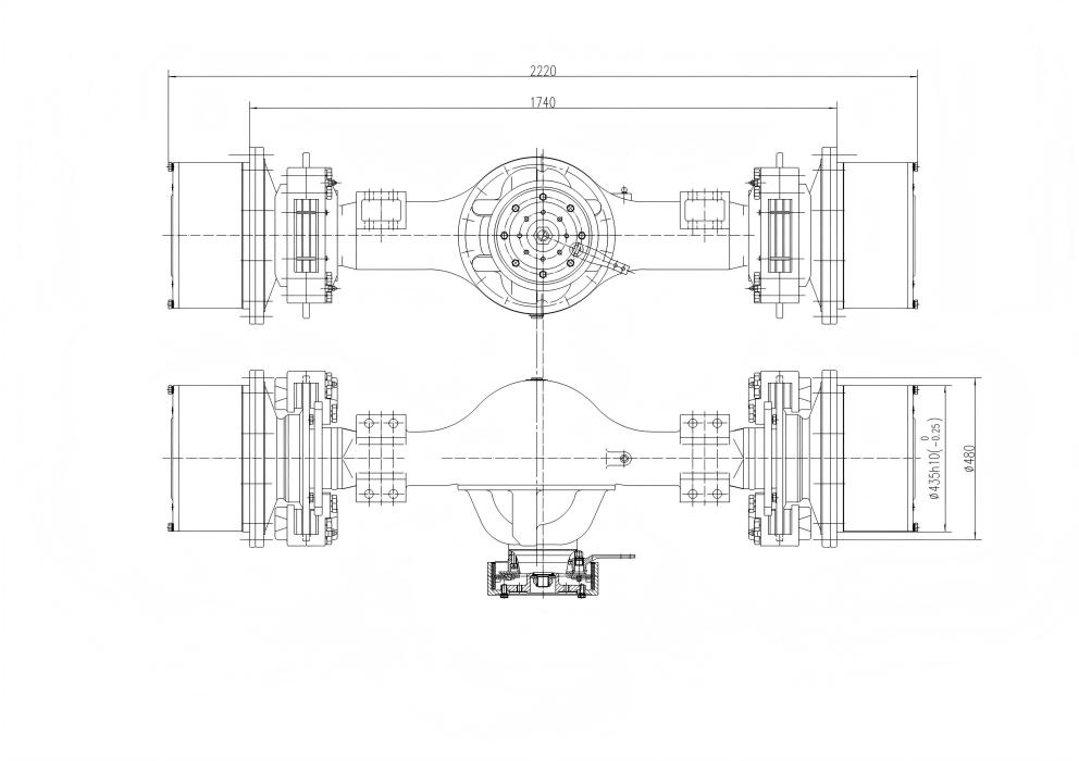 Trục truyền động con lăn đường 23 tấn