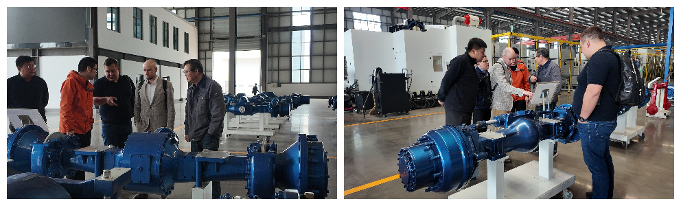 Russian Customers Visit Our Factory, Recognize Backhoe Loader Axle Strength