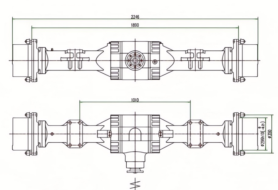 15 Ton Wheel Excavator Axle 15 Ton Wheel Excavator Axle