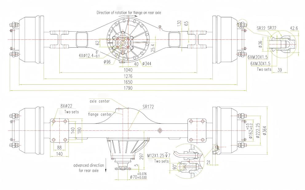Gandar Penggerak Belakang Ekskavator Roda 6,5 ​​Ton