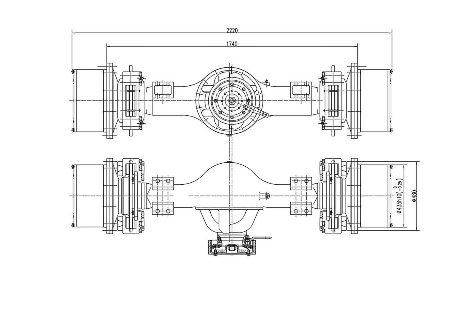 Eixo de acionamento de rolo rodoviário de 21 toneladas Eixo de acionamento de rolo rodoviário de 21 toneladas