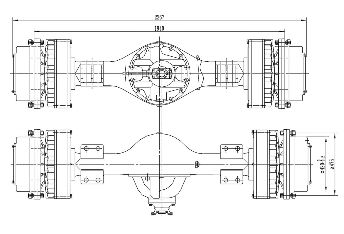 Underground Scraper Axle Underground Scraper Axle