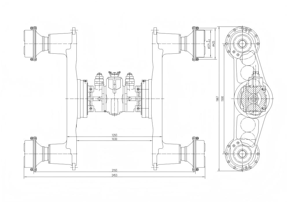 Eje cosechador-skidder 