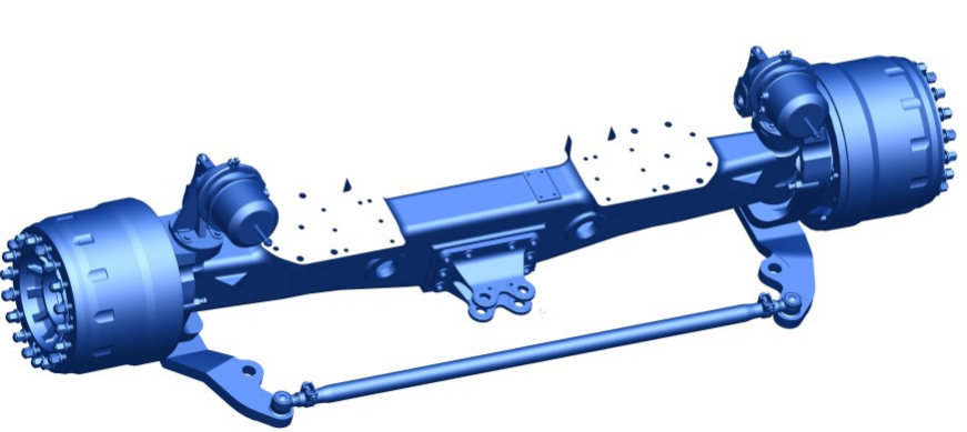 Ось 30-тонного карьерного самосвала